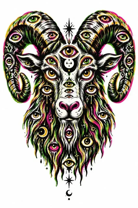 Psychedelic Multieye Animal Art