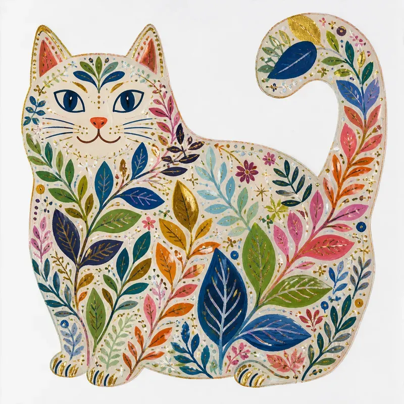 Handcrafted Folk Acrylic Art