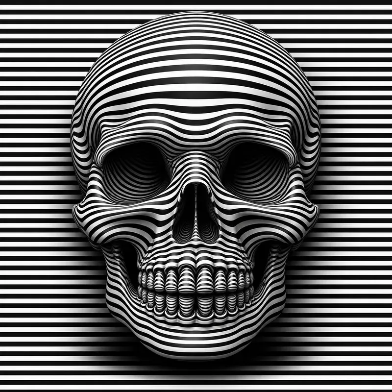 Optical Illusion Stripe Art