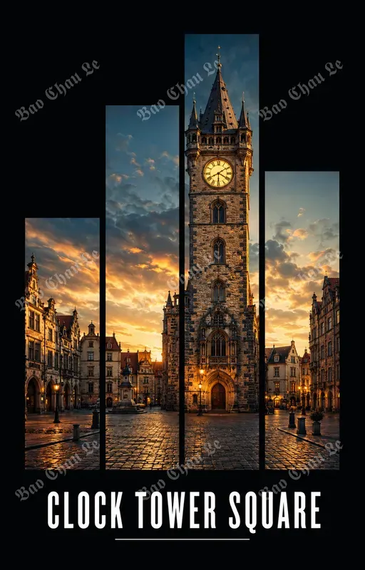 Segmented Landmark Travel Posters