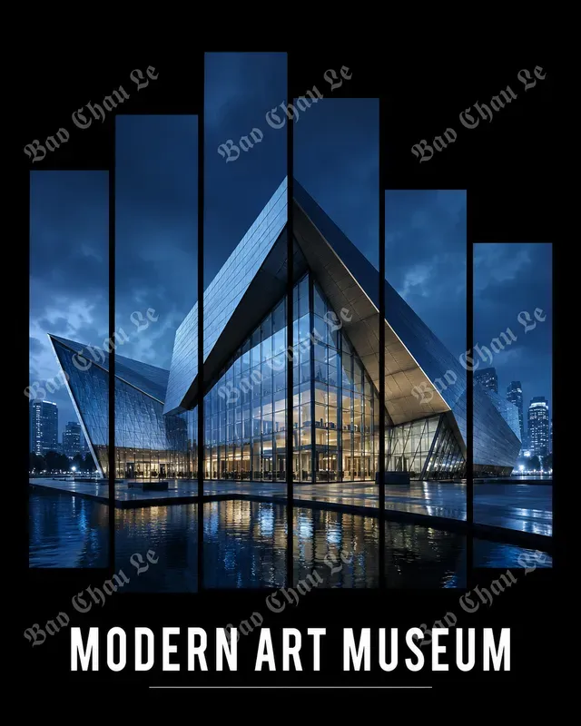Segmented Landmark Travel Posters