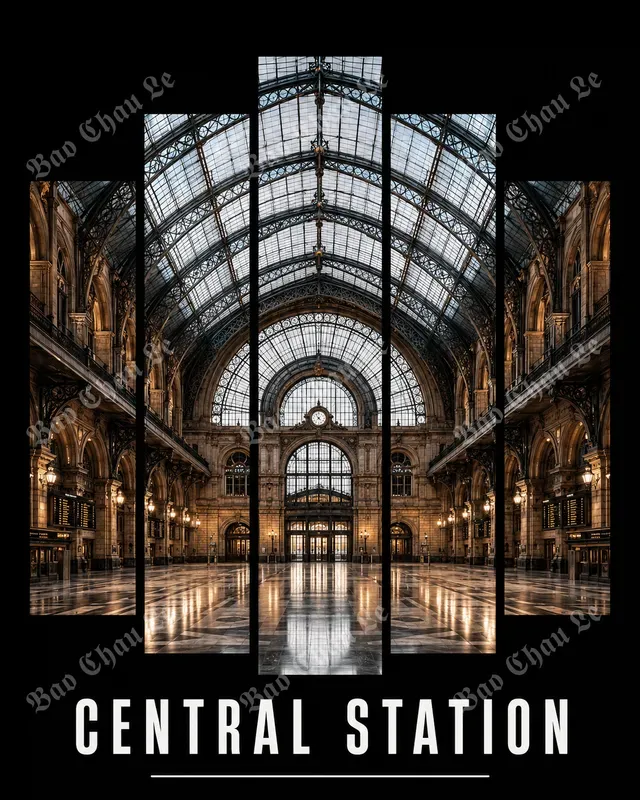 Segmented Landmark Travel Posters