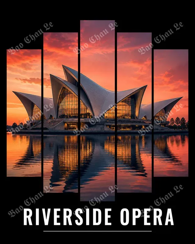 Segmented Landmark Travel Posters
