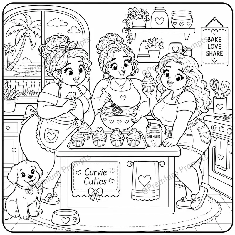 Curvy Cuties Coloring Book Pages For Teens