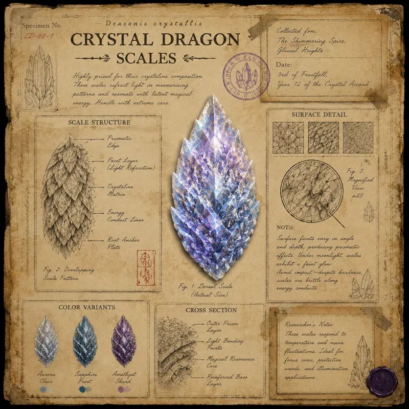 Junk Journal Dragon Scale Ephemera
