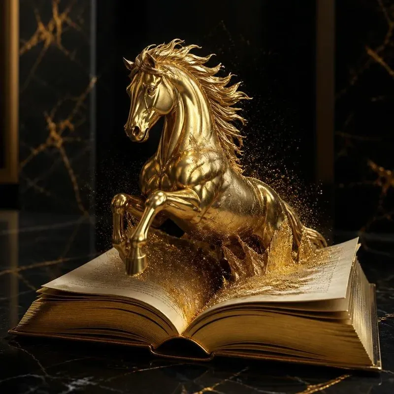 Luxury 3d Gold Animal Pop Up Books