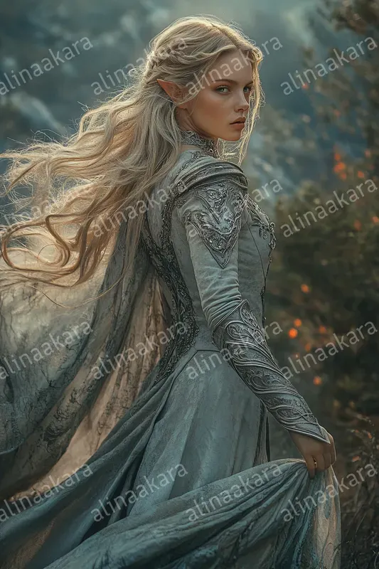 Elegant Elf Warrior Woman