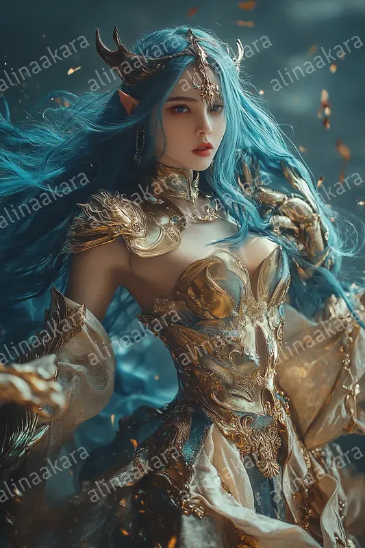 Elegant Elf Warrior Woman