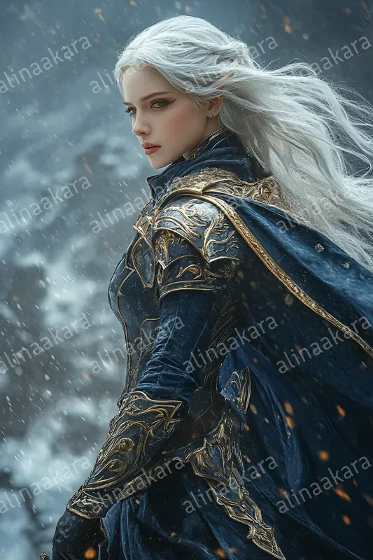 Elegant Elf Warrior Woman