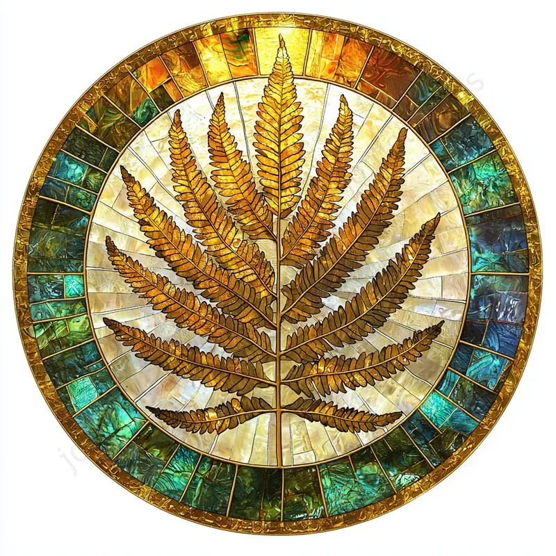 Stained Glass Flower Design Template