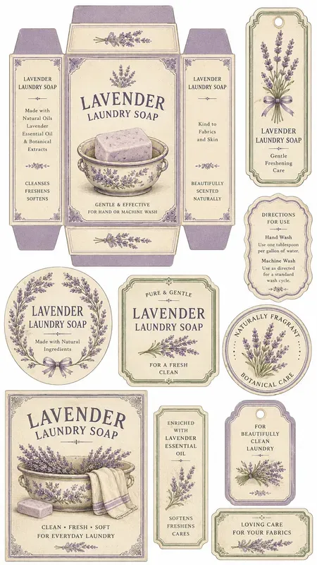 Botanical Cleaning Wrapper Cutouts Sheets