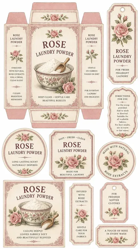 Botanical Cleaning Wrapper Cutouts Sheets