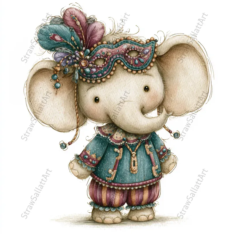 Cute Carnival Tshirt Character Cliparts