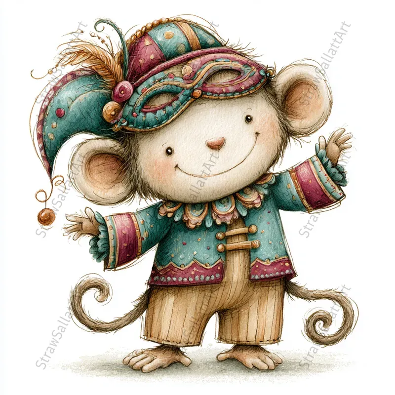 Cute Carnival Tshirt Character Cliparts