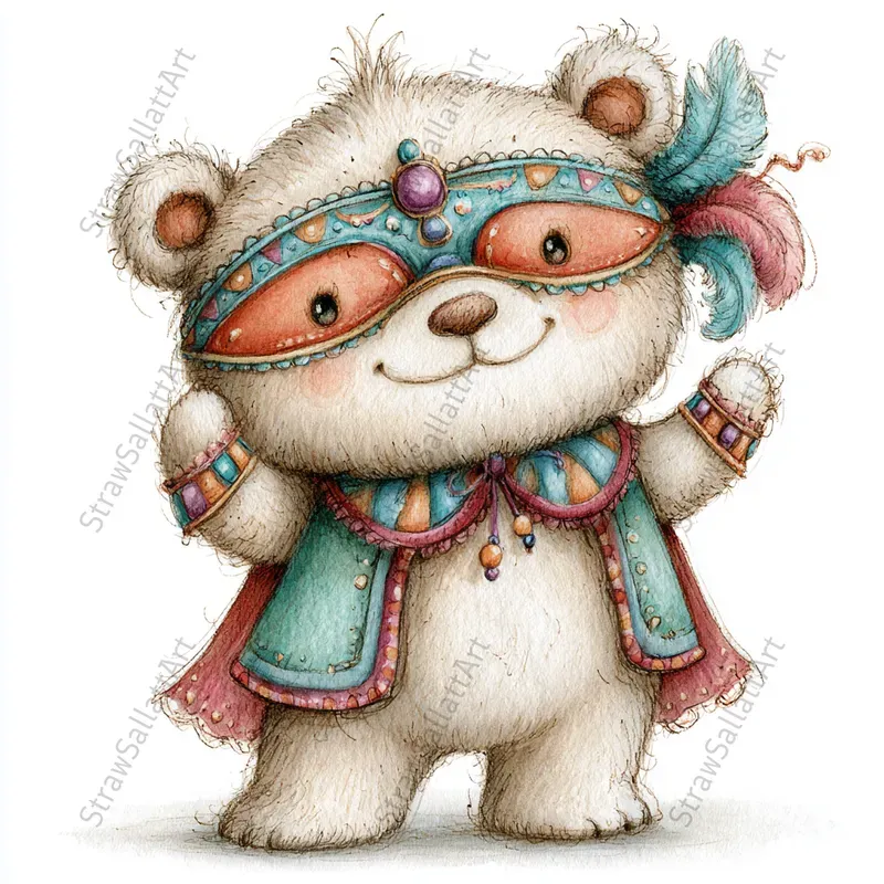 Cute Carnival Tshirt Character Cliparts