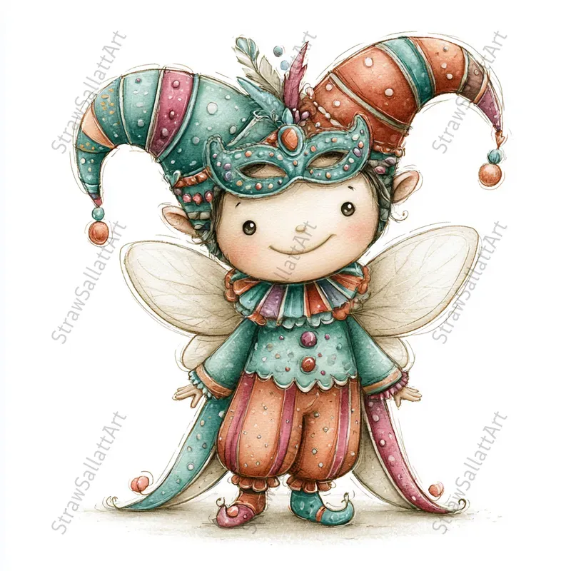 Cute Carnival Tshirt Character Cliparts