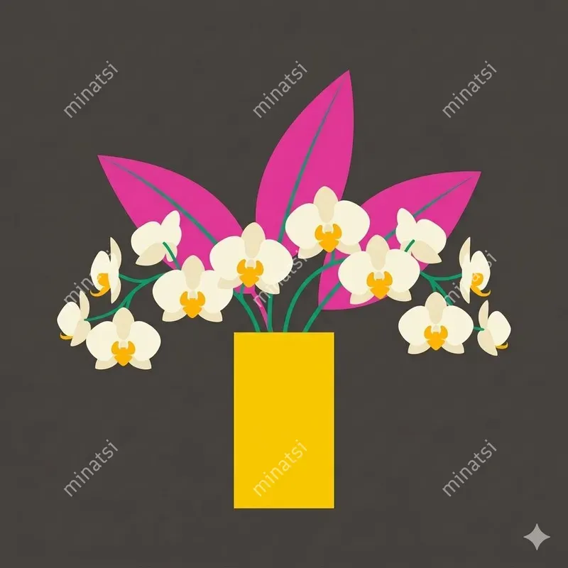 Minimalist Screen Print Botanical Art