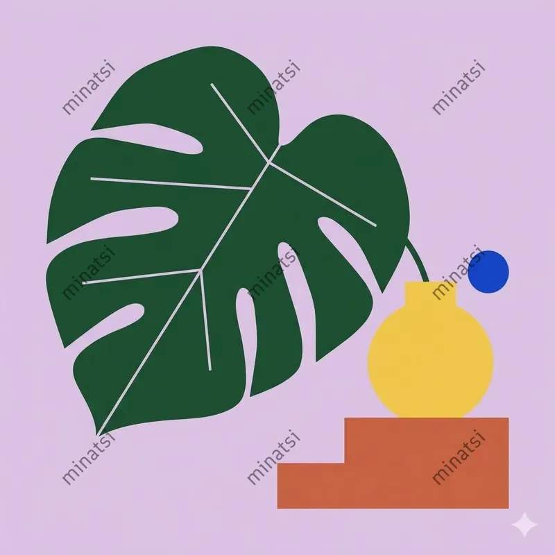 Minimalist Screen Print Botanical Art