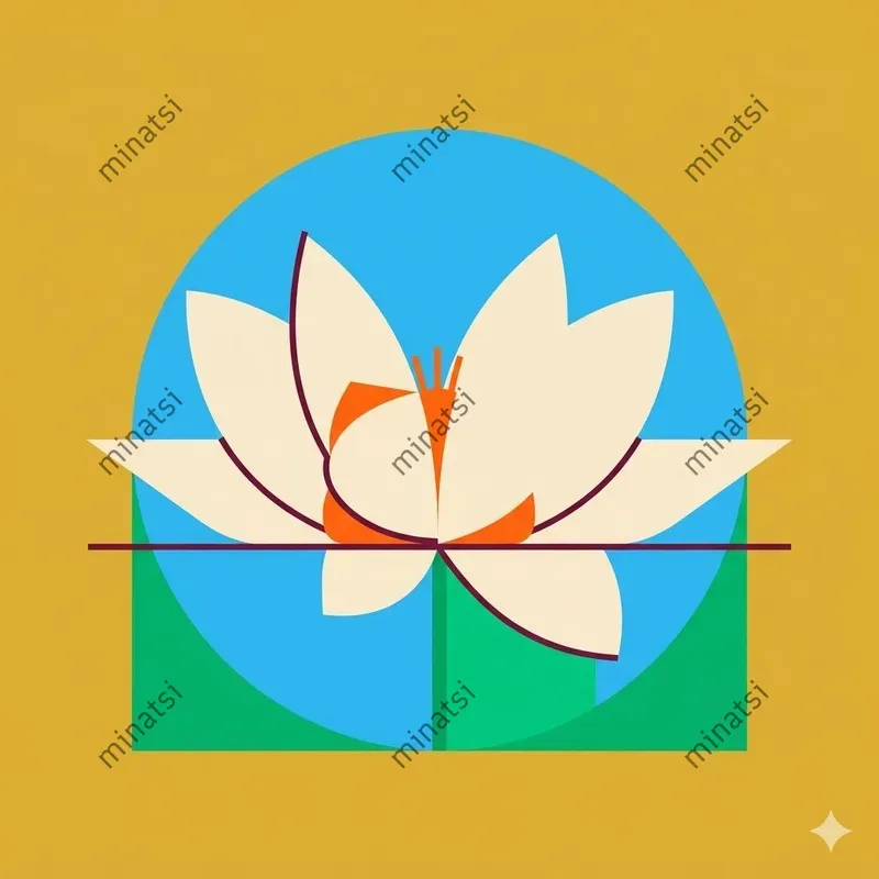 Minimalist Screen Print Botanical Art