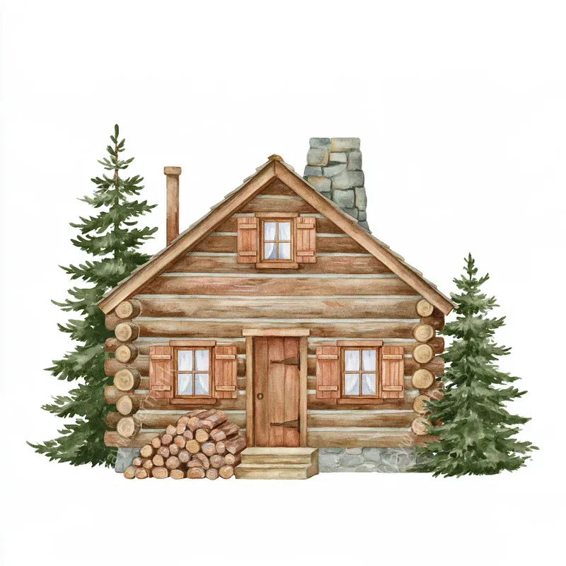 Woodland Living Watercolor Cliparts