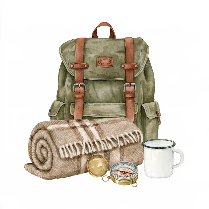Woodland Living Watercolor Cliparts