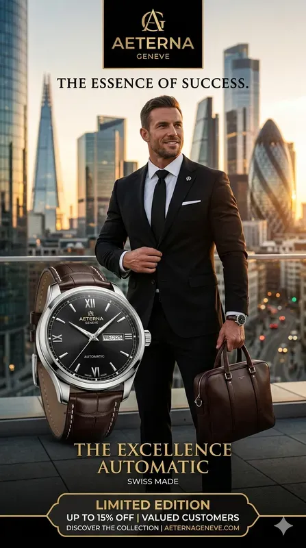 Ultra Luxury Watch Advertisement Posters