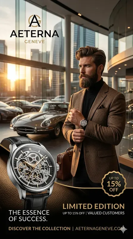 Ultra Luxury Watch Advertisement Posters