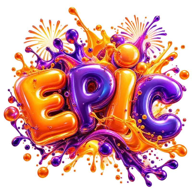 Bubble Splash Celebration Sticker Art