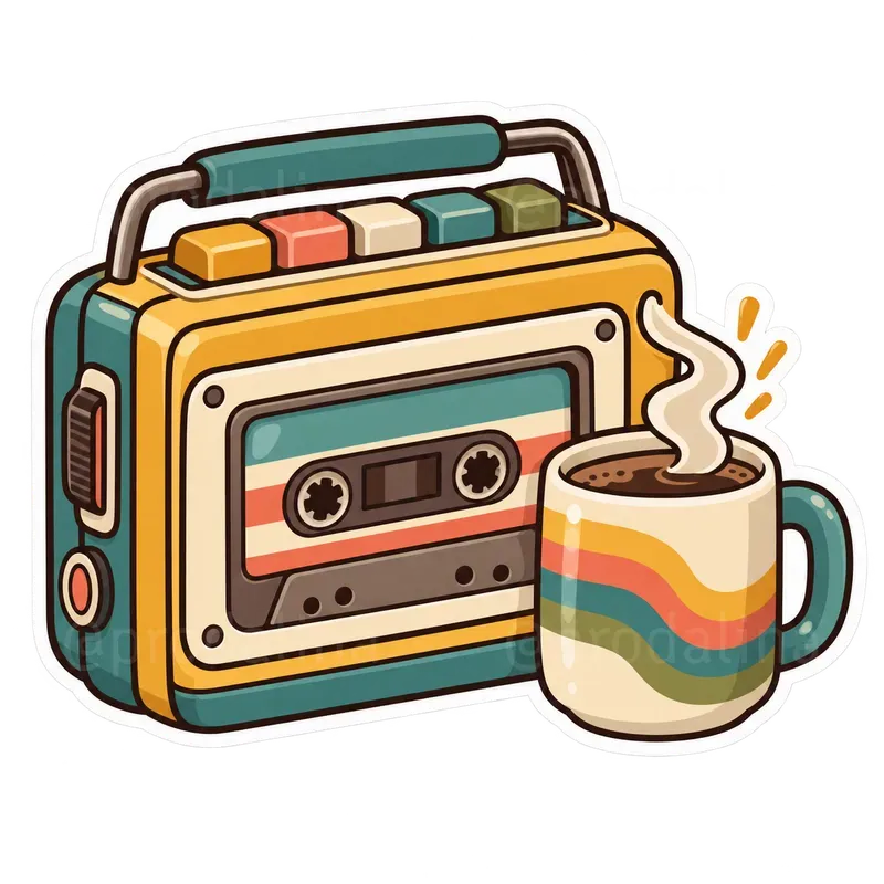 Cozy Retro Gen X Stickers