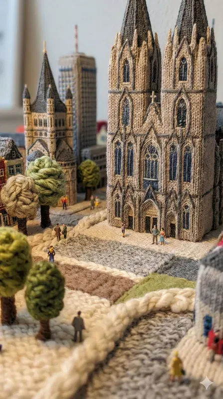 Knitted City Diorama Portrait Generators