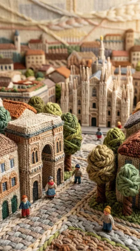 Knitted City Diorama Portrait Generators