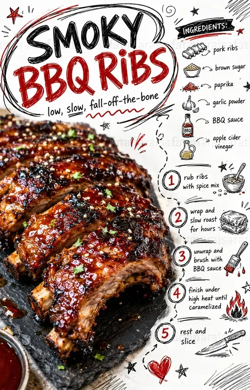 Doodle Art Recipe Poster Templates