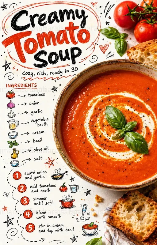 Doodle Art Recipe Poster Templates