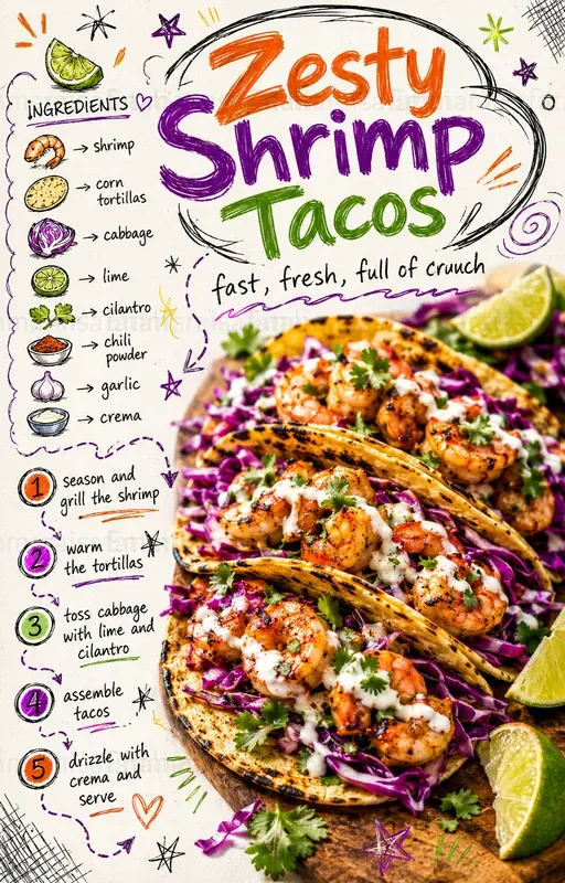 Doodle Art Recipe Poster Templates