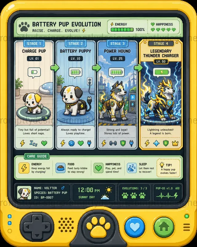 Pixel Pets Evolution Charts