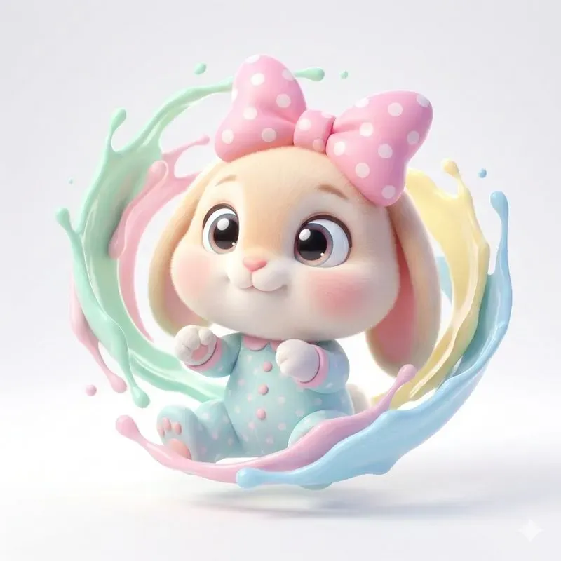 Cute 3D Kawaii Animal Characters
