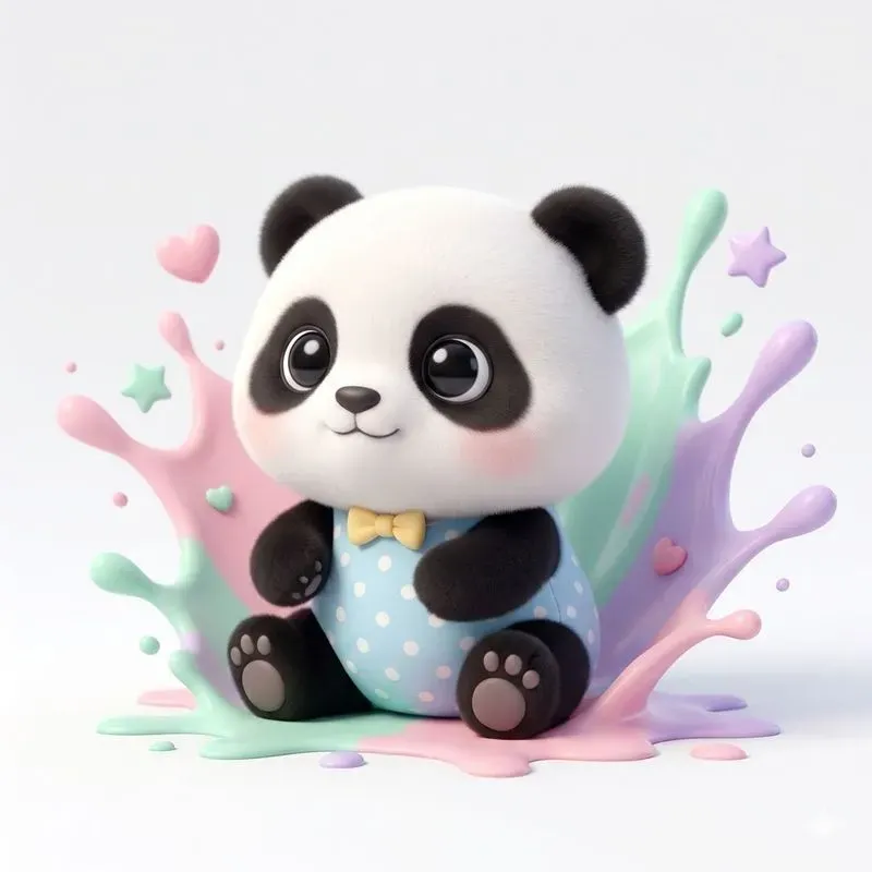 Cute 3D Kawaii Animal Characters