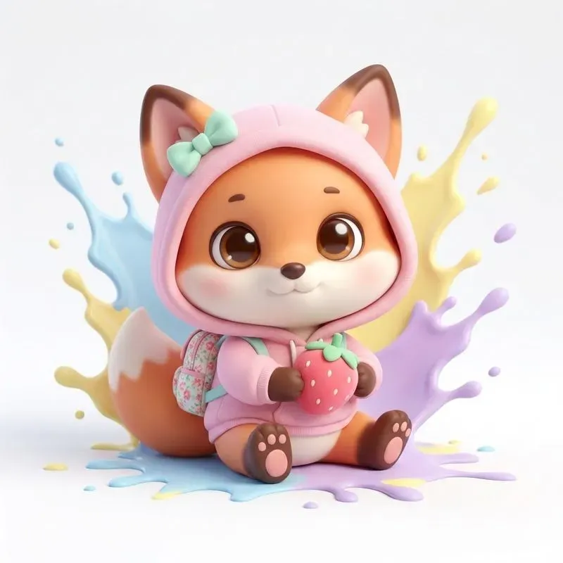 Cute 3D Kawaii Animal Characters