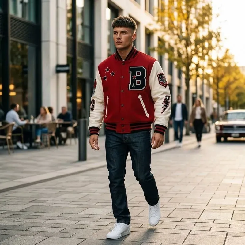 Varsity Jacket Streetwear Models