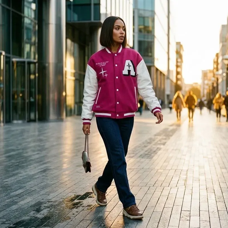 Varsity Jacket Streetwear Models