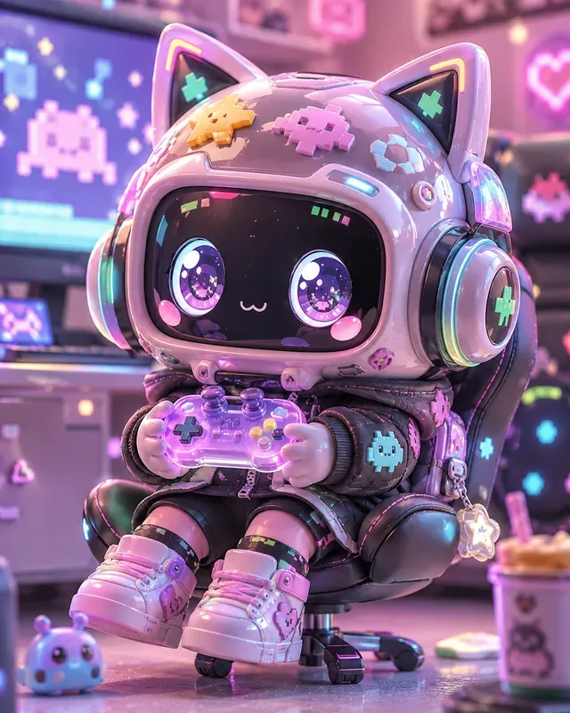 Adorable Glossy 3D Toy Characters