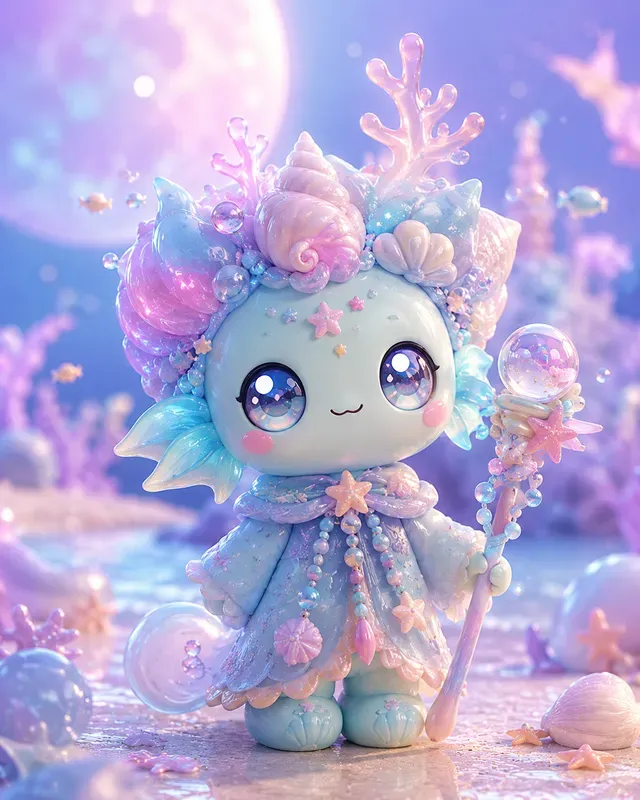 Adorable Glossy 3D Toy Characters