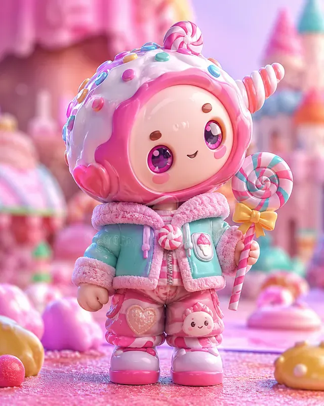 Adorable Glossy 3D Toy Characters
