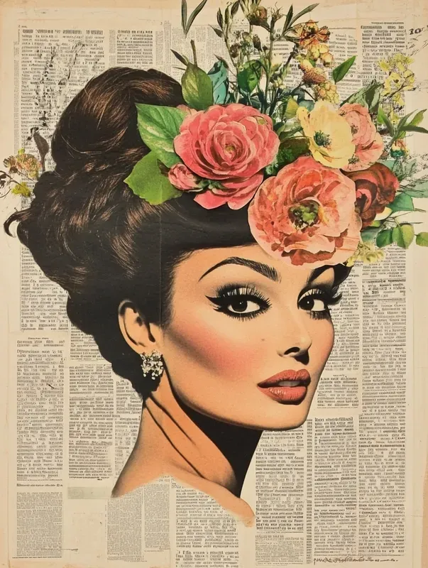 Collages Of Vintage Newspaper Portraits