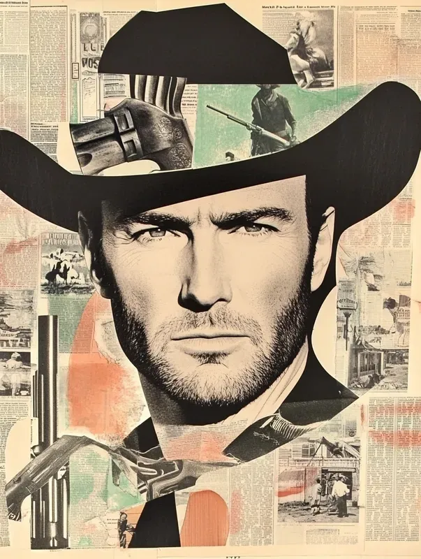 Collages Of Vintage Newspaper Portraits