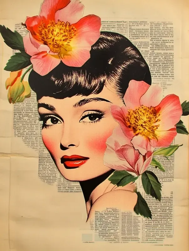 Collages Of Vintage Newspaper Portraits