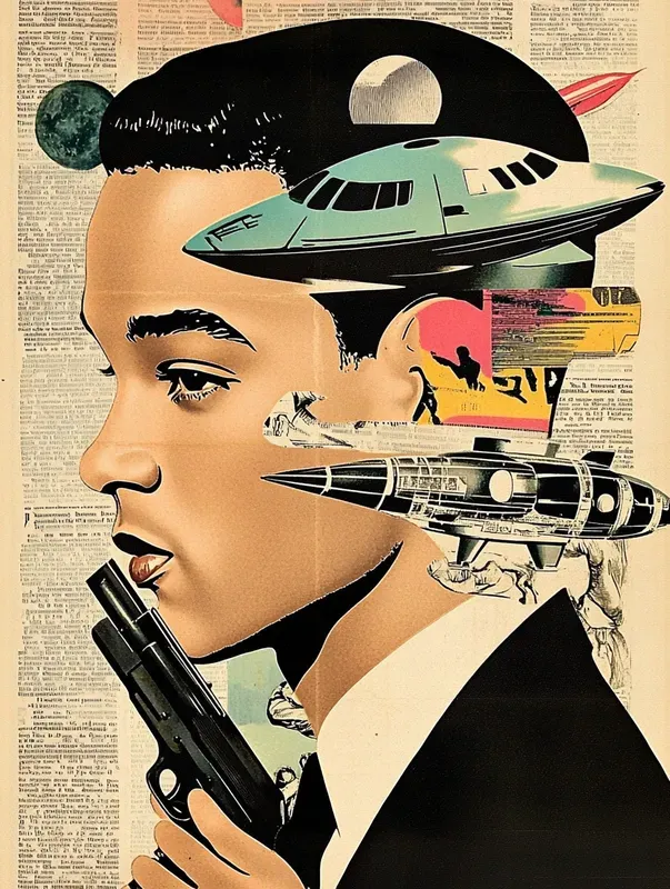Collages Of Vintage Newspaper Portraits