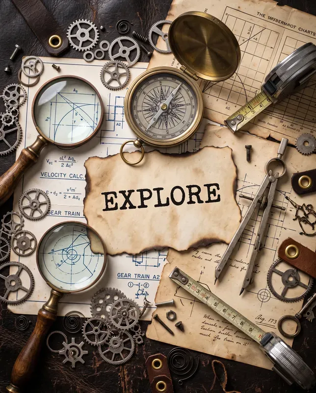 Vintage Steampunk Flat Lay Makers