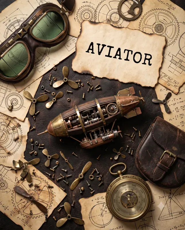 Vintage Steampunk Flat Lay Makers