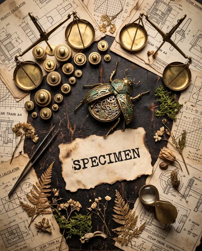 Vintage Steampunk Flat Lay Makers
